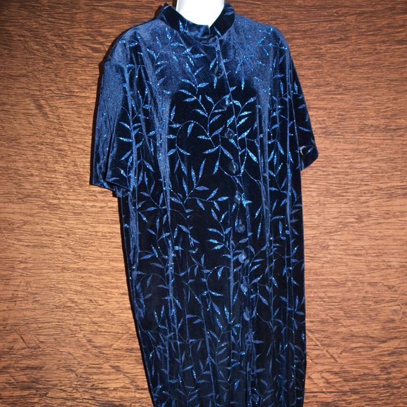 Studio C II Dresses & Skirts - Long Blue DRESS With Blue Glitter Details SIZE24W BY STUDIO C II USED FOR PHOTOS